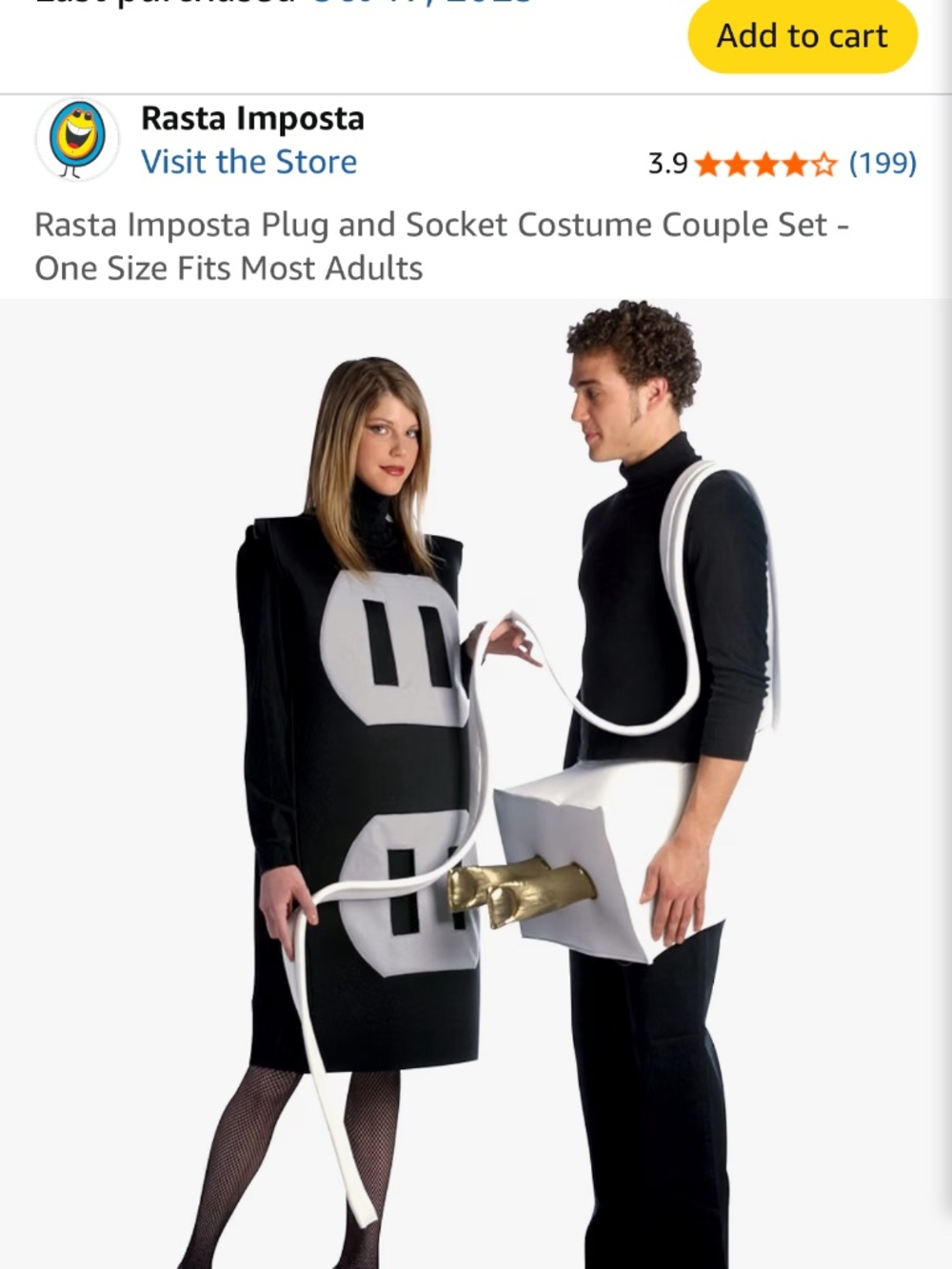 Halloween costumes plug and socket